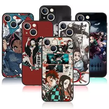 Официальный чехол для iPhone 14 X 12 7 XS 13 Pro Max 8 Plus XR 11 5 6S SE2022 SE2 6 Mini SE Demon Slayer Kimetsu No Yaiba iPhone 14