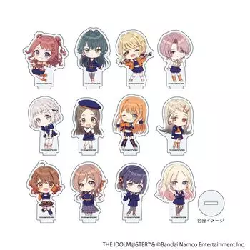 [Официальный] Gakuen Idolmaster Акриловая петит-подставка 01 Версия костюма «Похожий образ». BOX (всего 12 видов) (Мини-иллюстрация персонажа) [Полная КОРОБКА12