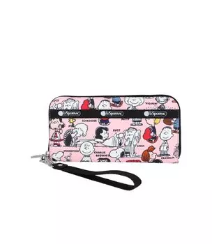Официальный кошелек TECH WALLET Peanuts Gang Pink [LeSportsac] WRISTLET/3462