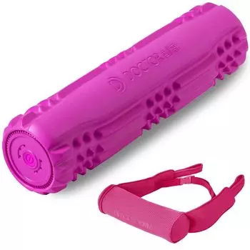 Официальный магазин Doctor Air 3D Массажный ролик Пенный ролик Массажный ролик Фасция Ролик Фасция Высвобождение ролика Электрический Мощная Вибрация Плечи розовый