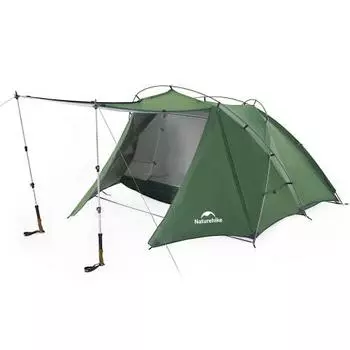 Официальный магазин Naturehike Палатка для 2 человек, отдельно стоящая, с просторной передней комнатой, легкая, с двойными стенками, для использования на открытом воздухе, водонепроницаемая до 200