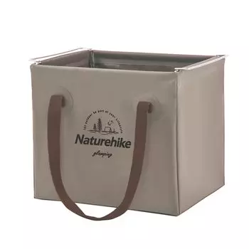 Официальный магазин Naturehike, складное ведро с рамой, отдельно стоящее, квадратное, из ПВХ, раковина, 20 л, для кемпинга и автомобиля, можно держать одной рукой, удобно хаки