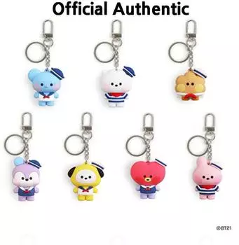 Официальный мини-брелок с фигуркой MARINE BTS BT21, аутентичный RJ