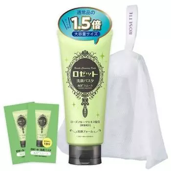 [Официальный ограниченный набор] Rosette Face Wash Pasta Sea Mud Smooth (180 г х 1) + Сетка для взбивания (х 1) + Образец (х 2)...