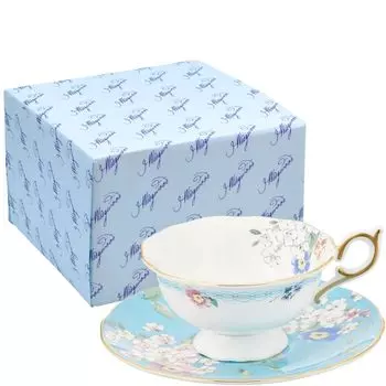 Официальный подарок Wanderlust Apple Blossom Tea Cup с блюдцем 180 мл Посуда Рождественский подарок Свадебный подарок Подарок на новоселье aW40024024 Обычный импортный