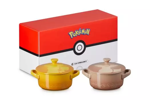 Официальный представитель Le Creuset Pokemon Mini Cocotte (2 куска) Пикачу/Иви [Японский продукт]