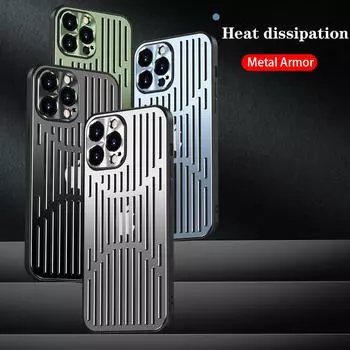 Официальный противоударный алюминиевый жесткий защитный чехол для Iphone 14 13 12 Pro Max 14pro Plus, металлическая дышащая охлаждающая крышка для камеры, принципиально For iPhone 12 Pro