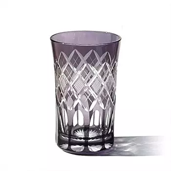 Официальный прямой стакан Kobo Edo Kiriko Yarai Fish Crest TB90419M, деревянная коробка, сделано в Японии [продажи Taimuro] (Эдо Пурпурный)