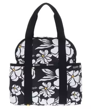 Официальный рюкзак DOUBLE TROUBLE Black and White Blooms БЕСПЛАТНО [LeSportsac] BACKPACK/2442 женский