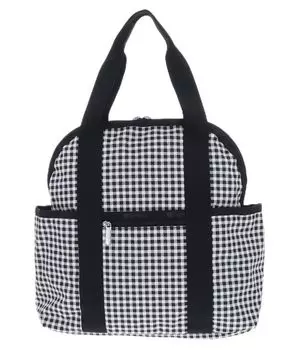 Официальный рюкзак DOUBLE TROUBLE Gingham Check Noir БЕСПЛАТНО [LeSportsac] BACKPACK/2442 женский