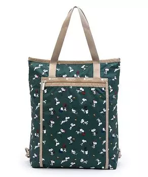 Официальный рюкзак EVERYDAY TH Snoopy и Woodstock Green БЕСПЛАТНО [LeSportsac] РЮКЗАК/3879 женский
