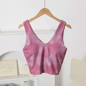 Официальный сайт только что опубликован! Встроенный съемный нагрудный вкладыш/Красивая одинарная спинка для красоты Спортивное нижнее белье Йога Фитнес Бюстгальтер Внешняя торговля Purple Red L