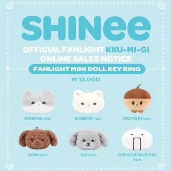 Официальный SHINee Fanlight KKU-MI-GI MD Брелок для мини-куклы Ridiculous Kid ver.