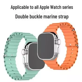 «Официальный силиконовый ремешок Marine для Apple Watch S8, спортивный ремешок iWatch» 42/44/45/49mm