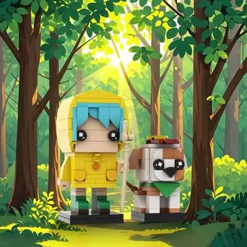 Официальный талисман Ватикана, квадратный мальчик, строительный блок, модель, мелкие частицы, детская образовательная сборка, строительные блоки, игрушки One Size