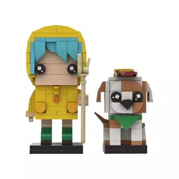 Официальный талисман Ватикана, квадратный мальчик, строительный блок, модель, мелкие частицы, детская образовательная сборка, строительные блоки, игрушки One Size