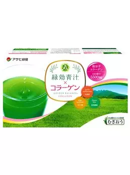 Официальный зеленый сок Asahi Ryokuken x коллаген 60 пакетиков x 60 ячменная трава молочнокислые бактерии олигосахарид диетическое волокно порошок (5г пакеты)