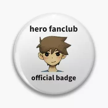 Официальный значок фан-клуба Omori Hero, мягкая булавка на пуговицах, брошь, забавная милая одежда, шляпа, женский значок любовника, креативный модный значок с мультяшным лацканом, воротник, подарок 32mm(1.25in)