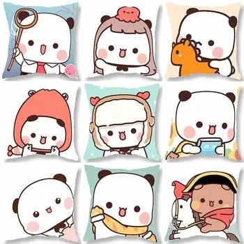 Офис Гостиная Дом Наволочка Кавайи Аниме Медведь Узор Наволочка Украшения для Машины 40x40cm
