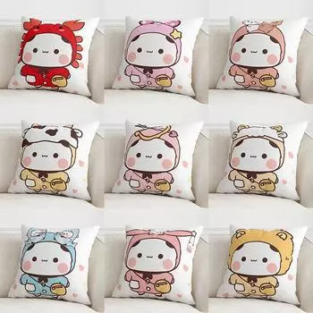 Офис Гостиная Дом Наволочка Кавайный Мультфильм Медведь Узор Наволочка Украшения для Машины 40x40cm