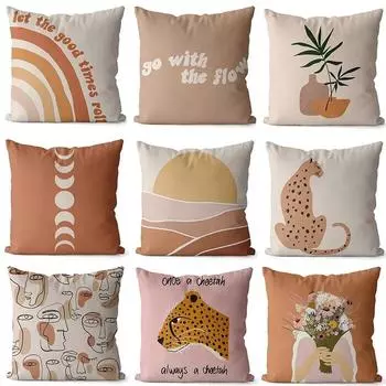 Офис Гостиная Дом Наволочка Радуга Солнце Луна Принт Наволочка Украшения для автомобиля 40x40cm