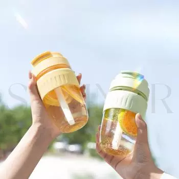 Офисная кофейная чашка для чая с соломенным ароматом, двойное назначение, высокое боросиликатное стекло 550ml