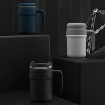 Офисная кружка Деловые подарки Лидерская чашка Офисная кружка с ручкой из нержавеющей стали 316 420ml белый