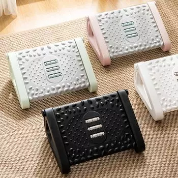 Офисная подставка для ног, регулируемая пластиковая подставка для ног, табурет с роликами, платформа для ходьбы, удобная массажная подушка для домашнего офиса белый