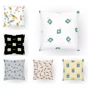 Офисная подушка для дивана, художественная скандинавская удобная домашняя подушка, простая наволочка, подарочная декоративная подушка 40x40cm