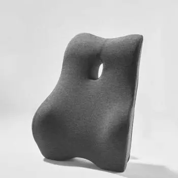 Офисная подушка для поясницы, эргономичная поясничная поддержка, хлопковая подушка с эффектом памяти, 4D, изогнутая подушка для талии, автомобильная подставка для талии 38x44x12cm