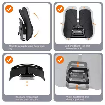 Офисная поясничная поддержка Автомобильная подушка для поясницы Эргономичная поясничная поддержка Подушка безопасности для поясничной поддержки