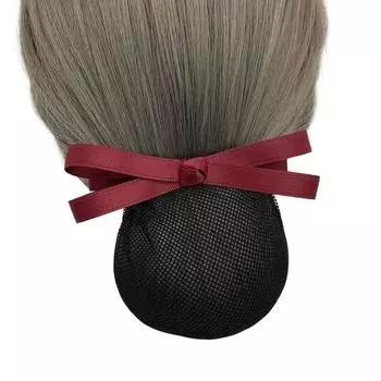 Офисная сетка для волос для медсестры, бант, заколка для хвоста, заколки для волос, сетка для женщин, пружинные зажимы, корейский снуд для пучка A