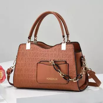 Офисная сумка с буквенным принтом, женская переносная сумка через плечо, женская сумка-тоут большой вместимости, классические женские сумки через плечо