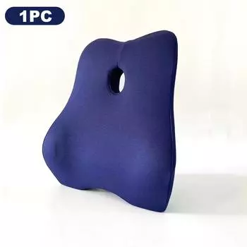 Офисная талиевая подушка эргономичная поясничная поддержка память хлопок 4D изогнутая поясничная подушка автомобильная подставка для талии офисная талиевая подушка эргономичная поясница 38x44x12cm темно-синий