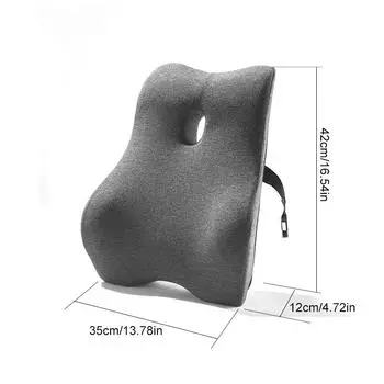 Офисная талиевая подушка эргономичная поясничная поддержка память хлопок 4D изогнутая поясничная подушка автомобильная подставка для талии офисная талиевая подушка эргономичная поясница 38x44x12cm
