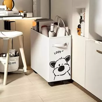 Офисная тележка для переезда на колесах-Хранение под столом для общежитий,Идеально для хранения книг и мелких предметов,Канцелярские товары и аксессуары,Полка-корзина dog