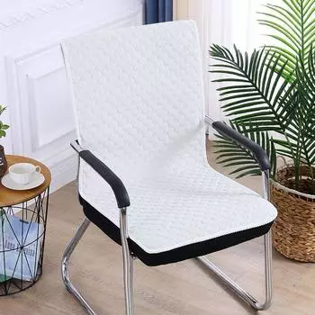 Офисное кресло Студенческое кресло Костюм Нескользящий чехол для кресла Подушка для кресла Ткань Шенилл Минималистичный Современный Цельный Обеденный стол и Чехлы для волос Corduroy Beige 45*135 (conjoined pad)