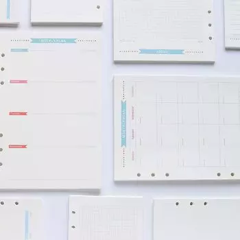 Офисные школьные принадлежности сменный внутренний бумажный носитель ежемесячный планировщик блокнот с отрывными листами ежедневник блокнот A6-List