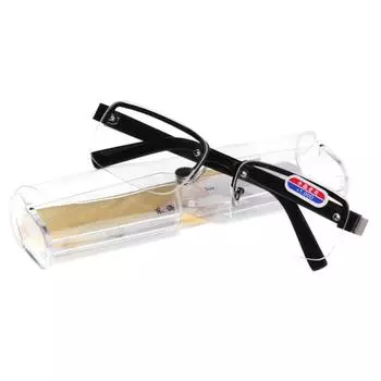 Офисные увеличительные очки для очков солнцезащитные очки +1.0/+1.5/+2.0/+2.5/+3.0/+3.5 очки с кристаллами унисекс портативные очки для чтения полуоправа уникальные +3.0 прозрачный