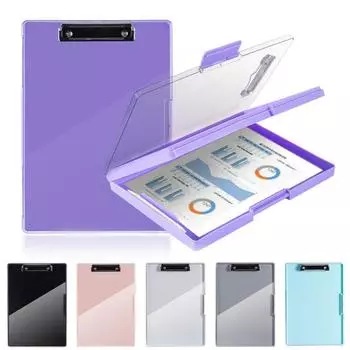 Офисный буфер обмена Прочный двухслойный чехол с боковым отверстием Надежные застежки вмещают более 300 листов с футляром для ручек Папка-планшет для кормления Канцелярские товары серый/белый