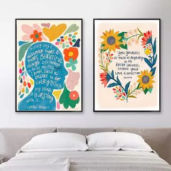 Офисный декор, настенное искусство, Клод Моне, цитата, плакат, вдохновляющие слова, настенное искусство, причудливая картина на холсте, принты, подарок для художника 21x30cm No Framed