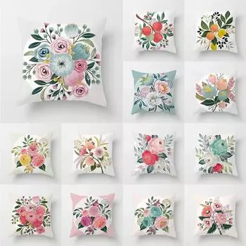 Офисный диван, чехол для подушки, простой красивый цветочный узор, принт, роскошный домашний декор, чехол для подушки 40x40cm