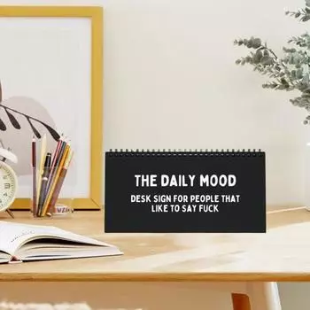 Офисный календарь Yousheng для рабочего стола. Ежедневный рабочий календарь с эмоциональным настроением. Юмористический календарь для офисных работников. чёрный