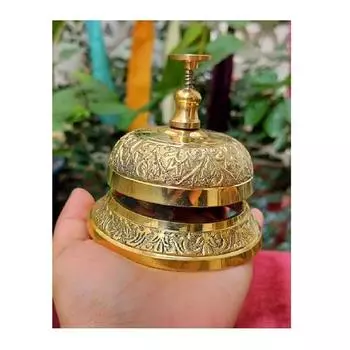 Офисный колокольчик, латунный миниатюрный латунный мини-аксессуар для офиса, латунный винтажный офисный колокольчик