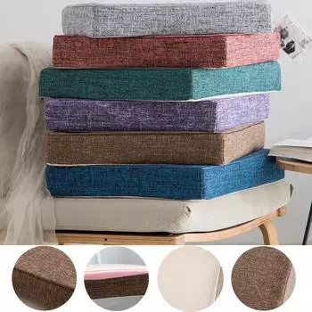 Офисный коврик для сидения, губчатая подушка высокой плотности, однотонная утолщенная подушка, высокоэластичная нескользящая подушка для стула 40x40x5cm