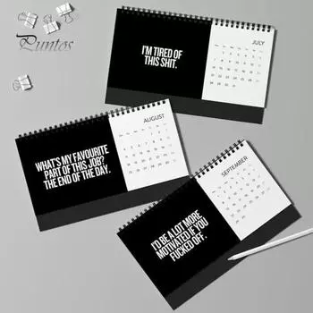 Офисный настольный календарь 2025 года с саркастическими цитатами, грубым юмором, ругательствами, аффирмациями, настольный календарь для подарка White Elephant Gag 1pc
