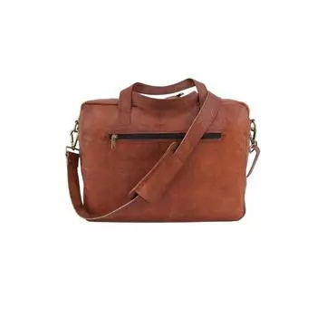 Офисный портфель из козьей кожи, сумка-мессенджер, 15 дюймов, сумки через плечо для ноутбука 15 X 11 X 4 IN коричневый