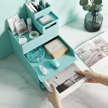 Офисный ящик для хранения, устойчивый к трещинам, большой емкости, чистый цвет, наложенный, сплошной, штабелируемый, экономит место, прямоугольный, канцелярский стол, шкаф, товары для дома A белый