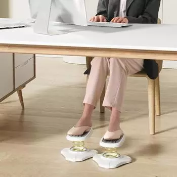 Офисный табурет для ног, высокая стабильность, противоскользящий дизайн, легкая портативная подставка для ног, массажная подушка, пластиковый низкий табурет белый