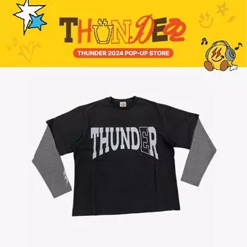 Футболка ATEEZ THUNDER POP-UP 2024 года с несколькими слоями